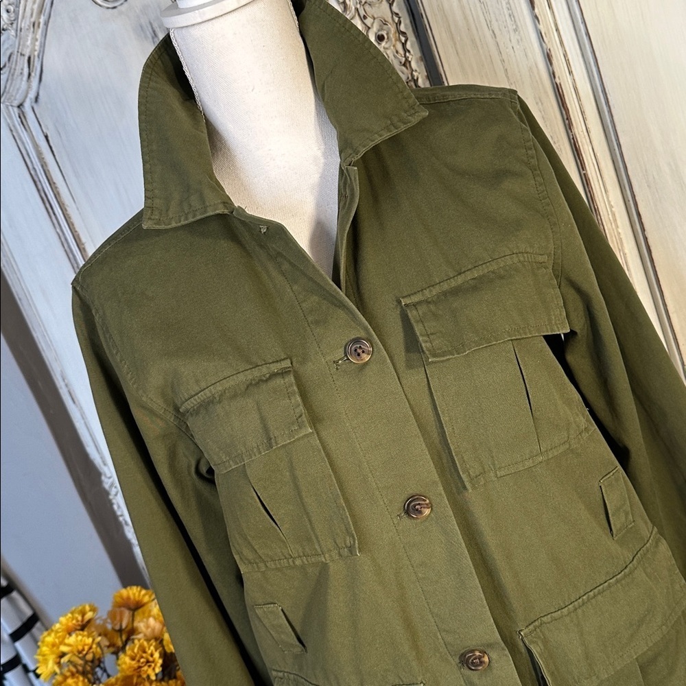 A New Day Khaki Green Utility Jacket - Picture 2 of 9
